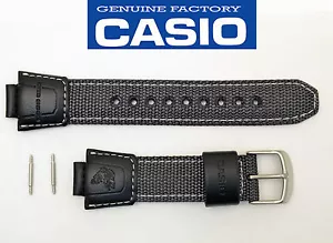 Genuine CASIO WATCH BAND STRAP FISHING GEAR RUBBER BLACK AMW-700 AMW-700B - Picture 1 of 6