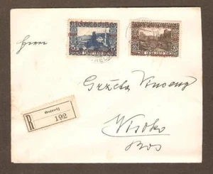 YUGOSLAVIA Bosnia and Herzegovina  Sc 1L4  to 1L5 on registered  cover  VF - Picture 1 of 1