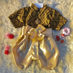 Abito da sposa tradizionale tailandese gonna di stoffa top per ragazzo bambini non include gioielli๒ - Foto 1 di 8