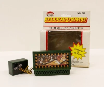 703 Model Power USA HO tabellone pubblicitario con 28 lampadine a led scala 1:87 - Immagine 1 di 2