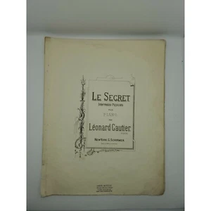 Le Secret Intermezzo Pizzicato for Piano, Leonard Gautier 1888 Sheet Music - Picture 1 of 3