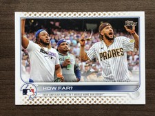 2022 Topps Series 1 How Far Tatis Jr. and Guerrero Jr. Gold Star Parallel #320