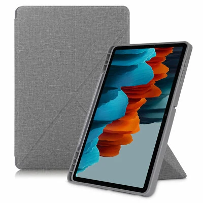 For Samsung Galaxy Tab S8 S8+ S7 + FE Transformer Stand Leather Smart Case Cover - Image 1 of 4