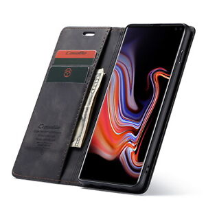 Samsung Leather Flip Wallet Phone Case (Black)