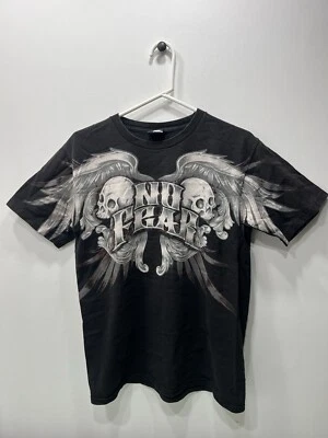复古 No Fear 衬衫男式头骨翅膀 Y2K 全印(见尺寸) — 第 1/4 张图片