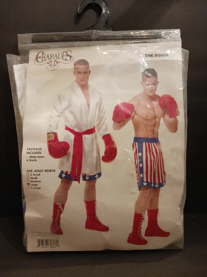 ⭐ The Boxer Fighter EE. UU. Bata Pantalones Cortos De Lujo Adulto Grande Disfraz de Halloween (F6 Foto 1 de 4