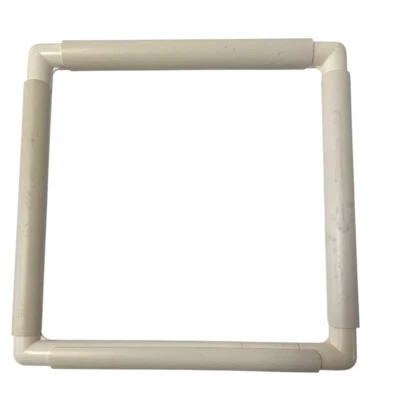 Tufting Frame Plastic Cross Stitch Frame Embroidery Hoop White Sewing 11" x 11" - Image 1 of 3