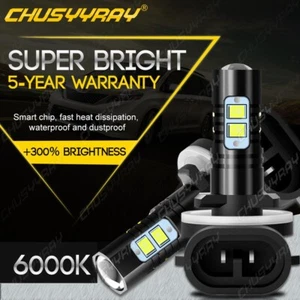 1 Pair 881 LED Fog Light Driving Bulbs 862 886 889 894 896 898 Xenon White 6000K - Picture 1 of 12