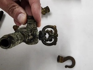 Antique Ornate Brass Gas Light Hardware lot of 3 - Picture 1 of 6