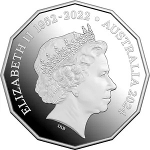 2024 AUSTRALIA FIFTY CENT FINE SILVER PROOF 50c IN CAPSULE COAT OF ARMS - Picture 1 of 2