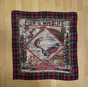 Vintage Ralph Lauren Polo Sportsman Scarf Wildlife Stadium 1992 - Picture 1 of 4