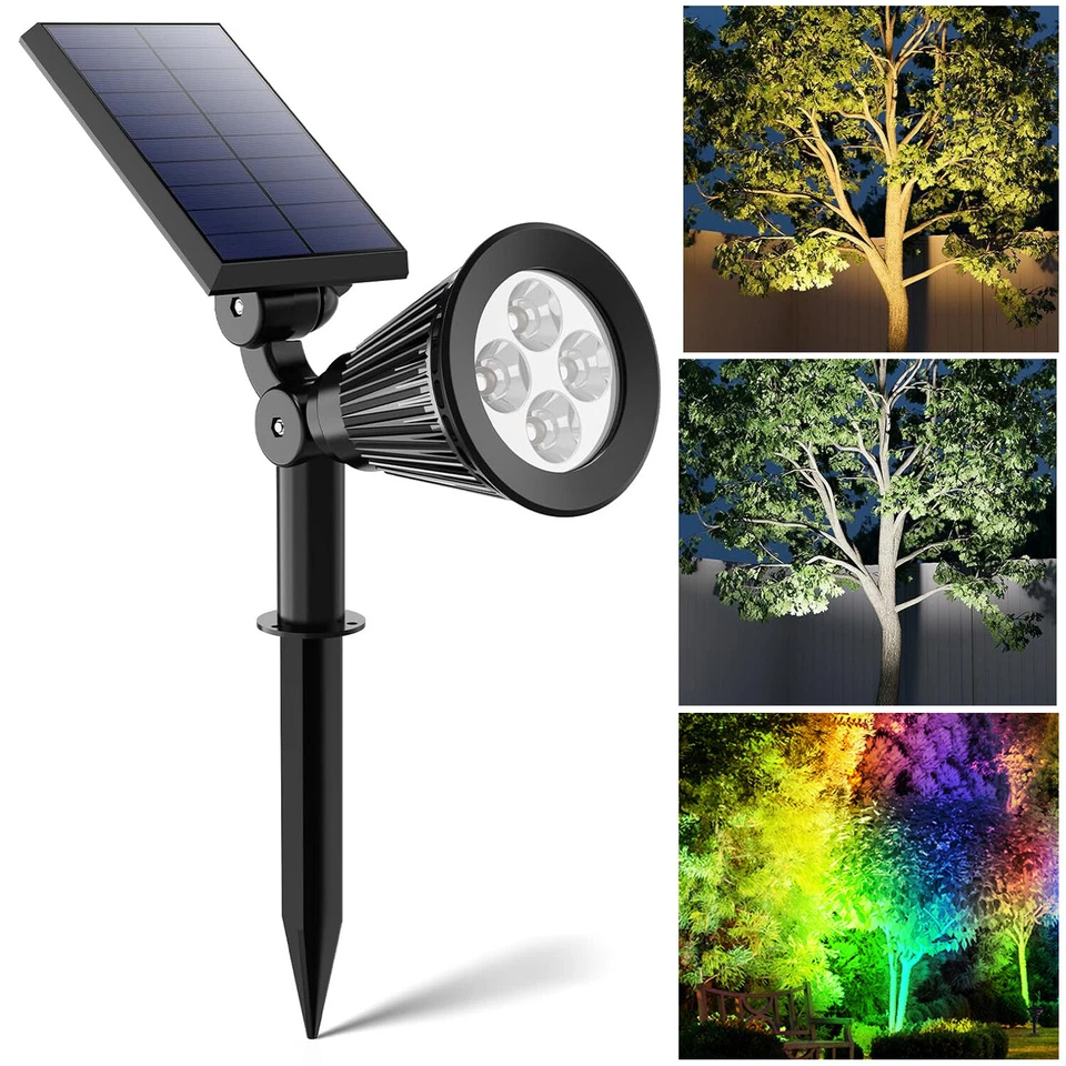 LED Solarleuchte Außen Garten Solarlampe Solar Wegeleuchte Wasserdicht Strahler - Bild 1 von 4