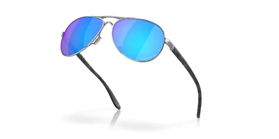 Oakley FEEDBACK POLISHED CHROME w/ PRIZM SAPPHIRE POLARIZED METAL WOMANS - Image 1 of 4
