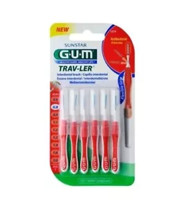 GUM 6 Trav-ler 0.8 Teeth Brush ISO1 Flexible Head Bristles Chlorhexidine - Picture 1 of 1
