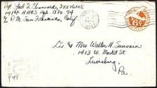 WWII APO 141st AACS SQUADRON Clark Field Philippines 1945 APO 74 Cover (648z)