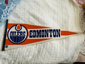 Vintage 1980er Edmonton Oilers Wimpel NHL Full Size Classic top unbenutzt - Bild 1 von 9