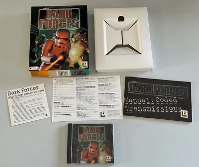 PC Game Star Wars: Dark Forces IBM CD-ROM Big Box Complete 1994 Lucasarts Nice! - Image 1 of 4
