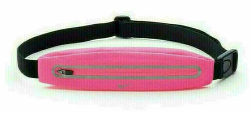 Nike REFLECTIVE RUNNING LEAN WAISTPACK EXPANDABLE SPORTS BAG BELT PINK/GRAY - Image 1 of 3