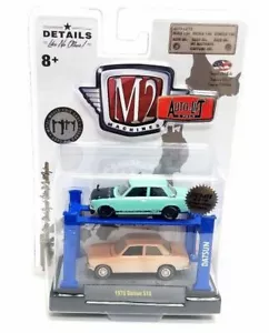 M2 Machines 2018 SEMA Auto Lift 1970 Datsun 510 Teal and white Auto Japan - Picture 1 of 8