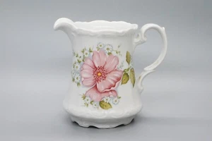 Vintage Mitterteich Bavaria Pink and White Wildflowers Creamer Germany - Picture 1 of 7