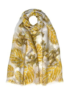 New Big Leaf with Floral Print Scarf Fashion Large Hijab Shawl Wrap Pashmina - Picture 1 of 3
