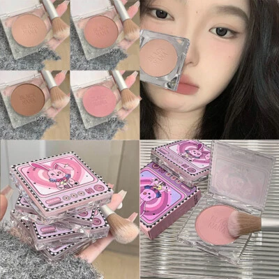 Monochrome Powder Blusher Powder Blusher Shiny Powder Blusher Makeup Cosmetics . - Image 1 of 4