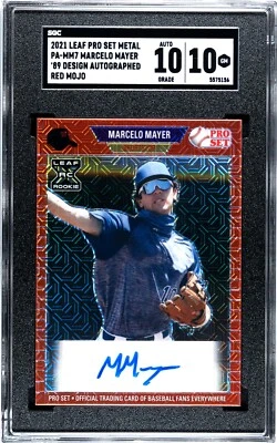 2021 Leaf Pro Set Metal Marcelo Mayer RED MOJO Rookie SGC 10 w/10 AUTO - Image 1 of 2