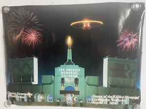 Olympics 1984 Los Angeles Closing Ceremonies Poster 24" x 18" Bob Kuhn - Picture 1 of 11