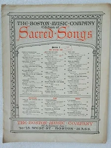 "Sacred-Songs" The Boston Music Company Series I Vintage Sheet Music - Picture 1 of 7