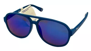 Occhiali da sole aviatore uomo Fila blu opaco plastica, lenti BlueFlash SF9339 C03B - Foto 1 di 13