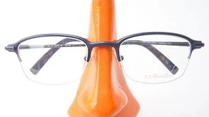 Brille Gestell Fassung nur Oberrahmen blau mit Federbügel Herrenfassung Gr M - Picture 1 of 4