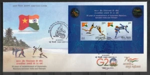 India 2023 Joint Issue with Vietnam MS FDC, Martial Arts, Diplomatic Relations - Picture 1 of 1