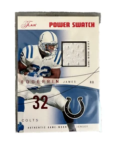 2004 Flair Power Swatch Red /150 Edgerrin James #PS-EJ HOF - Picture 1 of 3