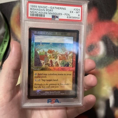 FOIL RISHADAN PORT LP - Mercadian Masques GRADED PSA 6 EX - MT RARE HTF - Image 1 of 4
