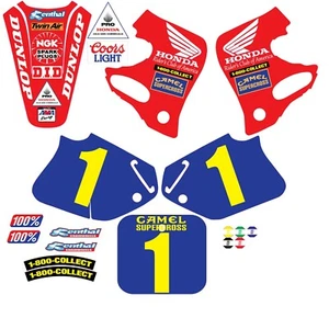 1995-1997 HONDA CR 125 1995-1996 CR 250 RÉPLICA DE FÁBRICA KIT GRÁFICO - Imagen 1 de 1