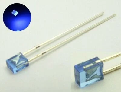 LED 2x3mm rechteckig klar diffus flach 2x3x4mm LEDs 10 20 50 100 Stück oder Set - Bild 1 von 4