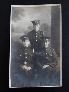 VINTAGE POSTCARD REAL PHOTO WW1 SOLDIERS FROM LIVERPOOL, UNPOSTED - Picture 1 of 3