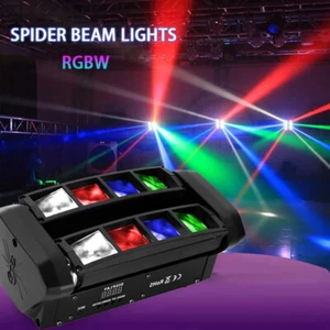 RGBW 8 LED Spider Moving Head Stage Light Beam DMX Disco Party DJ Lighting - Picture 1 of 11