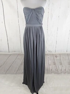Vestido de dama de honor convertible David's VERSA talla 8 gris plata mercurio, inalterado - Imagen 1 de 12