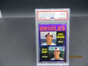 2013 Topps Heritage Chrome Manny Machado Purple Refractor Rookie PSA 10 Padres - Picture 1 of 2