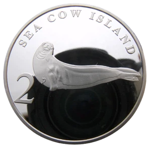 SEA COW ISLAND 2 POUNDS 2019 SEAL 39mm 200PCS MINT PROOFLIKE  - Bild 1 von 2