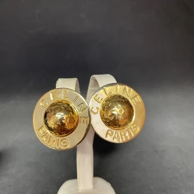 Pendientes Clip-on CELINE Paris Años 80 90 Auténticos Raros De Colección Foto 1 de 4