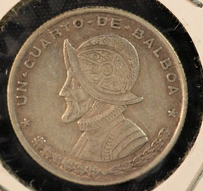 1961 Panama 1/4 Balboa - 90% Silver Coin - One Year Issue - Image 1 of 2