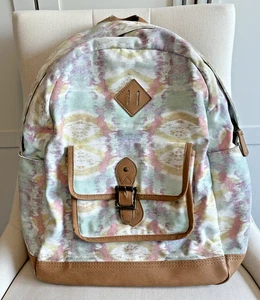 Pottery Barn Teen Backpack Large Recycled Northfield Tie Dye Pastel Rare Flaws - Picture 1 of 22