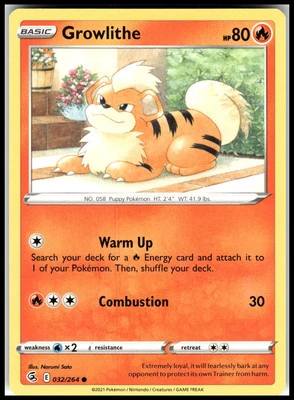 SWSH08: Fusion Strike #032/264 Growlithe - Image 1 of 2