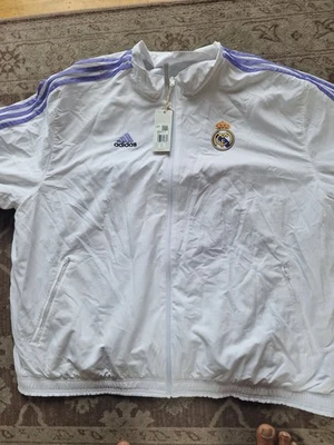 Adidas Real Madrid Purple And White Reversible Jacket 3XL - Image 1 of 4
