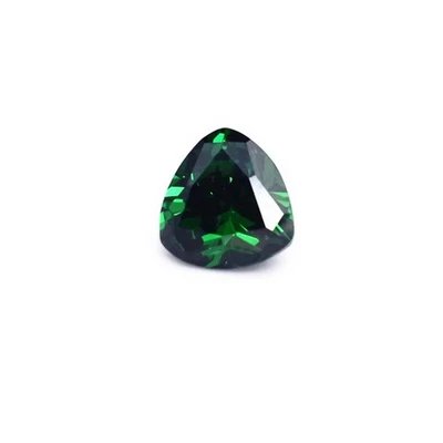 Emerald Triangular Faceted Gemstone Trilliant Cut Medium Green Emerald Gem - Image 1 of 4