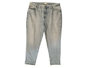Good American Good Girlfriend Gr. 18 High Rise Straight Denim Jeans helle Waschung - Bild 1 von 10