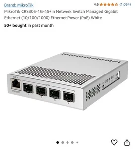 MicroTik CRS305-1G-4S+IN 4 Port 10G + 1 Port 1G Desktop Switch | FACTORY SEALED - Picture 1 of 3