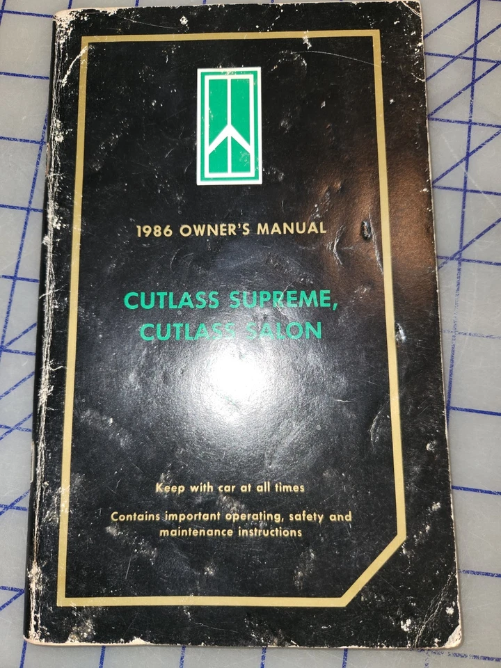 1985 Oldsmobile Cutlass Supreme Cutlass Salon 442 Owners Manual - Image 1 of 1